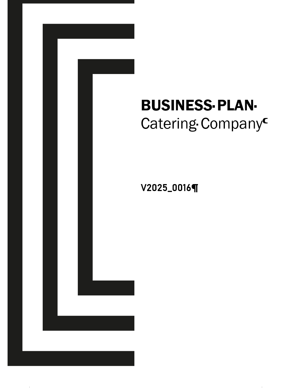 Catering Company Business Plan - Begawan's Veranda Publishing